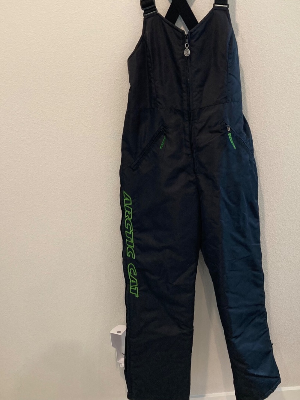 Arcticwear Arctic Cat Black Snow Suit Overalls Ski Bibs Women's Size Medium - Picture 6 of 16